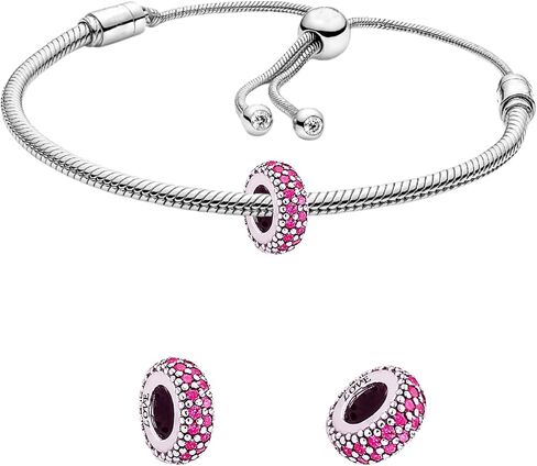 MiniJewelry تشيكوسلوفاكيا جوهرة الميلاد سحر فاصل للأساور القلائد المعلقات الأزرق الأحمر الأرجواني واضح الأخضر الذهب الوردي هدية للنساء الفتيات الأسرة عيد ميلاد عيد الميلاد ابنة الفضة الاسترليني in Kuwait