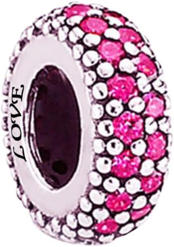MiniJewelry تشيكوسلوفاكيا جوهرة الميلاد سحر فاصل للأساور القلائد المعلقات الأزرق الأحمر الأرجواني واضح الأخضر الذهب الوردي هدية للنساء الفتيات الأسرة عيد ميلاد عيد الميلاد ابنة الفضة الاسترليني in Kuwait