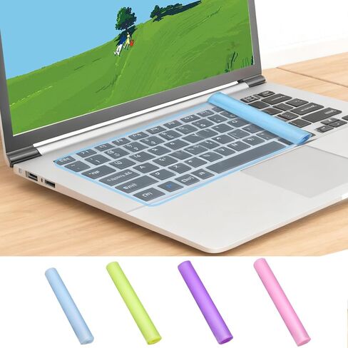 Premium Silicone Keyboard Protector Cover for 13-14 Inch Laptops and Desktops, Dustproof and Transparent, Soft and Flexible Keyboard Skin(4MIX) in Saudi Arabia