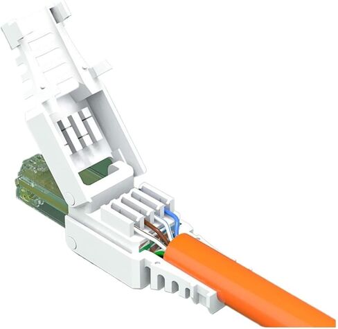 RJ45 Cat8 Cat7 Cat6A Connector Reusable Ethernet Termination(2PCS,CAT8 STP Connector) in Saudi Arabia