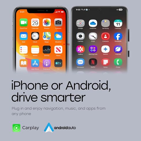 Wireless CarPlay & Android Auto Adapter – Plug & Play Dongle for Factory Wired CarPlay – Convert Wired to Wireless – USB A & USB C – Compatible with iPhone iOS 10+ & Android 11+ Cars 2015+ in Saudi Arabia
