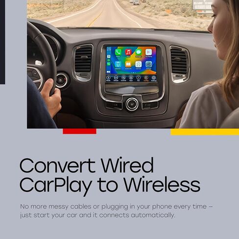 Wireless CarPlay & Android Auto Adapter – Plug & Play Dongle for Factory Wired CarPlay – Convert Wired to Wireless – USB A & USB C – Compatible with iPhone iOS 10+ & Android 11+ Cars 2015+ in Saudi Arabia