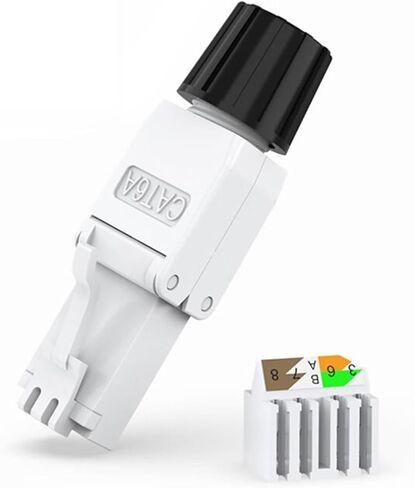RJ45 Cat6A Cat7 Cat8 Connector Reusable Shielded Ethernet Field Modular 2000MHz 40Gbps LAN Cable 22-26AWG(CAT8 STP) in Saudi Arabia