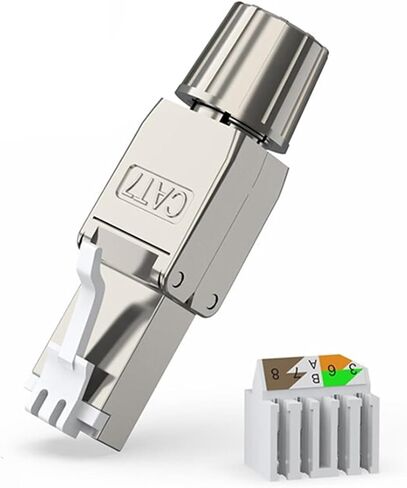 RJ45 Cat6A Cat7 Cat8 Connector Reusable Shielded Ethernet Field Modular 2000MHz 40Gbps LAN Cable 22-26AWG(CAT8 STP) in Saudi Arabia