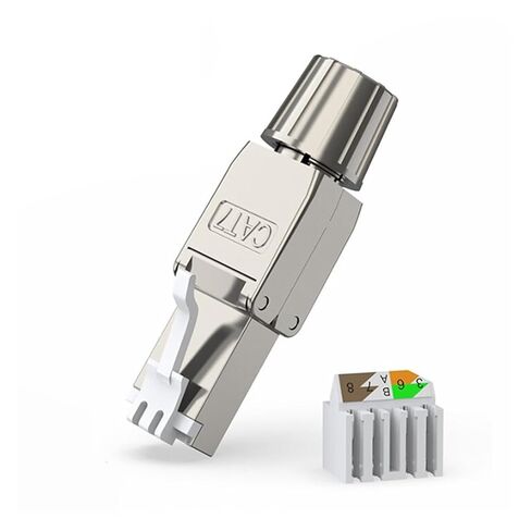 RJ45 Cat6A Cat7 Cat8 Connector Reusable Shielded Ethernet Field Modular 2000MHz 40Gbps LAN Cable 22-26AWG(CAT6A UTP) in Kuwait