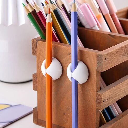 10PCS Desktop Cable Ties Portable Adhesive Cable Management Charger Wire Holder Clips Cord Organizers,1.5 * 0.6cm (White) in Saudi Arabia