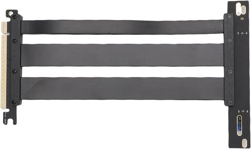 Yoidesu PCIE 5.0 Riser Cable, 128GBs Graphics Card Extender Cable ABS PCB Black Plug and Play for Servers (15cm) in Saudi Arabia