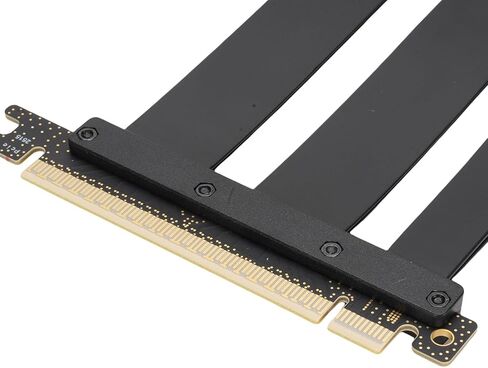 Yoidesu PCIE 5.0 Riser Cable, 128GBs Graphics Card Extender Cable ABS PCB Black Plug and Play for Servers (15cm) in Saudi Arabia