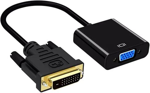 DVI إلى VGA مهائي كابلات 25-Pin DVI-D ذكر إلى 15-Pin VGA أنثى 1080P HD محول لعرض جهاز العرض PC تمديد in Kuwait