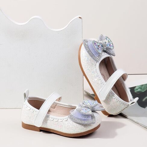 Bellocasa Mary Jane Little Girls Dress Shoes Toddler Baby Ballet Flats Flower Girls Wedding Party Bow Princess Kid Shoes in Saudi Arabia