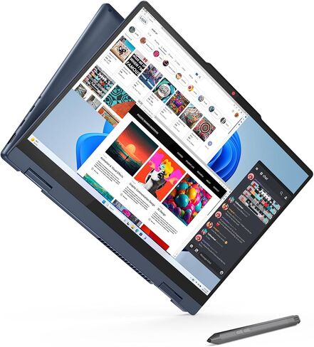 Lenovo IdeaPad 5 2 في 1 كمبيوتر محمول 14 بوصة WUXGA IPS شاشة لمس 6-Core AMD Ryzen 5 8645HS 16GB LPDDR5 512GB SSD Radeon 760M Graphics Wi-Fi 6 لوحة مفاتيح بإضاءة خلفية بصمة Win11 Home w/ONT 32GB USB in Saudi Arabia