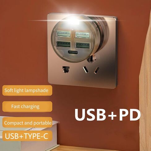 USB Splitter Cable 1 Male to 4 Female 1 Type C Female Extension Cord Connector Extender Hub Charger Adapter Versatile Charging Dock in Saudi Arabia