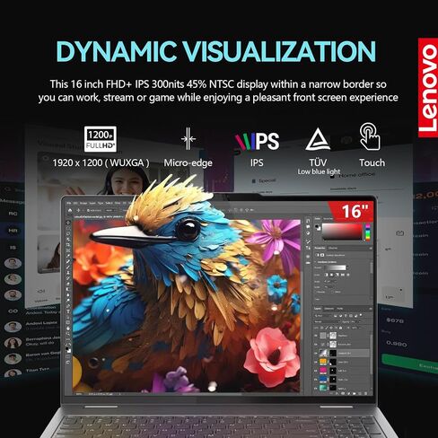 Lenovo 2025 Yoga 7i 2 in 1 Laptop Touchscreen, 16" FHD+ 360 Foldable Touch Screen Convertible, Intel Core Ultra 7, 16GB DDR5 RAM 1TB SSD+512GB PSSD, Windows 11|Backlit|Fingerprint|YGYTEaccessory in Saudi Arabia