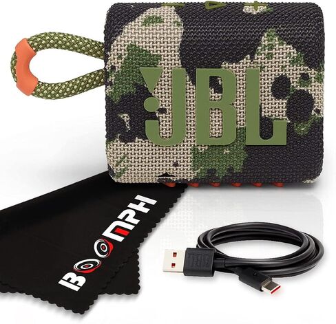 JBL Go 3 Portable Bluetooth Wireless Speaker, IP67 Waterproof and Dustproof Built-in Battery - Eco Green- Boomph's Comprehensive Ultimate Performance Cloth Solution for Your On-the-Go Sound Experience in Saudi Arabia