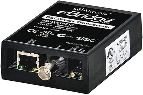 جهاز إرسال واستقبال ALTRONIX EBRIDGE1PCTX PoE، 2-1/2 بوصة عمق × 2-1/2 بوصة عرض، أسود in Saudi Arabia