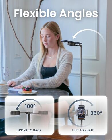 KraftGeek 67" Dual-Sided Magnetic Phone Tripod for iPhone MagSafe,Auto-Open Selfie Stick Tripod with Remote, Hidden Clamp, Portable Cell Phone Tripod Stand for Travel & Content Creation(Black) in Kuwait