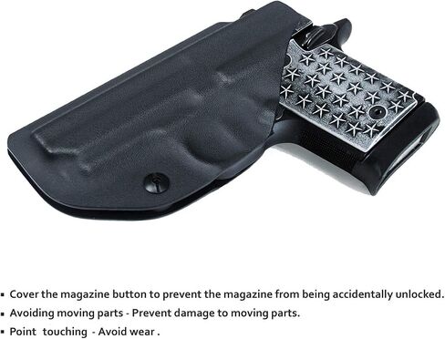 P938 Holster، Kydex IWB Holster Fit: Sig Sauer P938 Pistol Case - حزام الخصر الداخلي المخفي - ملحقات بندقية Sig P938 - Adj. عدم القدرة على الاحتفاظ - زر الغطاء المغناطيسي - عدم التآكل - عدم وجود اهتزاز in Kuwait