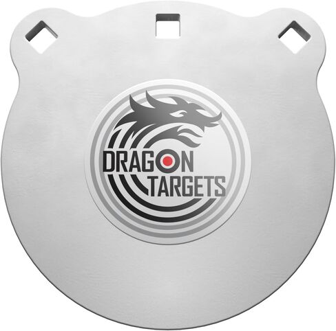 Dragon AR500 Steel Targets - 3/8" or 1/2" Thick, 12" to 4" Sizes, Painted Gong Targets for Shooting, Made in USA in Saudi Arabia