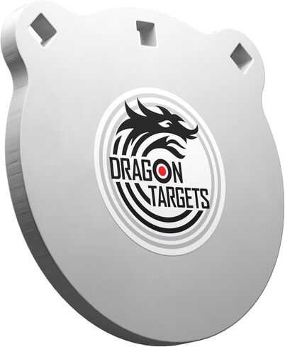 Dragon AR500 Steel Targets - 3/8" or 1/2" Thick, 12" to 4" Sizes, Painted Gong Targets for Shooting, Made in USA in Saudi Arabia
