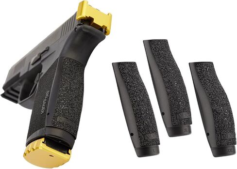 أحزمة خلفية من الألومنيوم عالية الأداء NDZ لـ Sig P365 X Macro، 3 أحجام بتصميمات منقوشة وإدراج قبضة حبيبية سوداء، مصنوعة في الولايات المتحدة الأمريكية، حزمة واحدة - اختر الحجم والنمط in Kuwait
