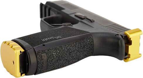 أحزمة خلفية من الألومنيوم عالية الأداء NDZ لـ Sig P365 X Macro، 3 أحجام بتصميمات منقوشة وإدراج قبضة حبيبية سوداء، مصنوعة في الولايات المتحدة الأمريكية، حزمة واحدة - اختر الحجم والنمط in Kuwait