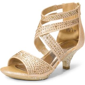 DREAM PAIRS Girls Sandals Low Heel Dress Pump Sandals in Saudi Arabia