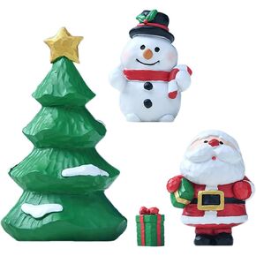 3 Pcs Christmas Aquarium Decoration, Christmas Tree Santa Cute Resin Oranment Fish Tank Decoration, Aquarium Accessories Fish Tank Statue Supplies for Fish Tank Reptile House Cave Aquarium Xmas Decor in Kuwait
