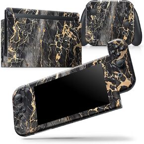 Design Skinz - Compatible with Nintendo 3DS XL - Skin Decal Protective Scratch-Resistant Removable Vinyl Wrap Cover - Black and Gold Marble Surface in Kuwait