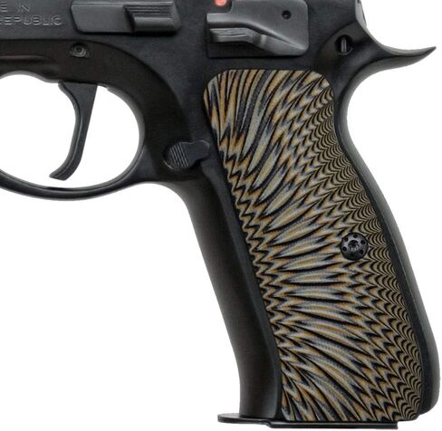 مقابض يد رائعة G10 لـ CZ 75 SP-01 التكتيكية، CZ 75b bd، CZ 75 Shadow Target، حجم كامل Canik، مسامير مقابض سوداء متضمنة، نسيج خفيف عدواني لأشعة الشمس in Kuwait