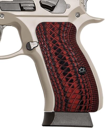 Cool Hand G10 Grips for CZ 75/85 Compact, CZ P-01, P100, C100, T100, PCR, CZ 75 D, Black Gun Grips Screws Included, Aggressive Snake Scale Texture, 1/4" Thin in Saudi Arabia