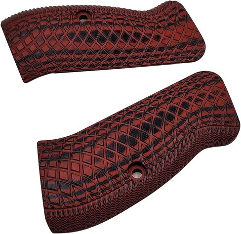 Cool Hand G10 Grips for CZ 75/85 Compact, CZ P-01, P100, C100, T100, PCR, CZ 75 D, Black Gun Grips Screws Included, Aggressive Snake Scale Texture, 1/4" Thin in Saudi Arabia