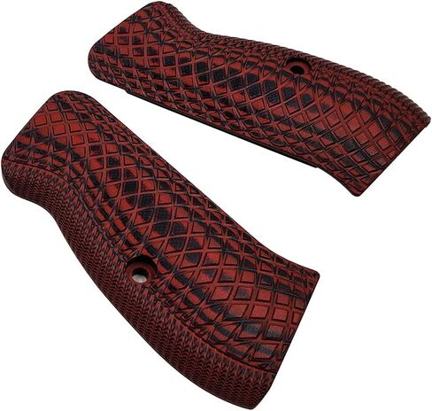 Cool Hand G10 Grips for CZ 75/85 Compact, CZ P-01, P100, C100, T100, PCR, CZ 75 D, Black Gun Grips Screws Included, Aggressive Snake Scale Texture, 1/4" Thin in Saudi Arabia