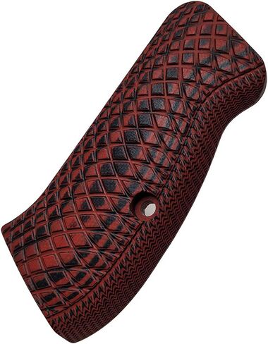 Cool Hand G10 Grips for CZ 75/85 Compact, CZ P-01, P100, C100, T100, PCR, CZ 75 D, Black Gun Grips Screws Included, Aggressive Snake Scale Texture, 1/4" Thin in Saudi Arabia