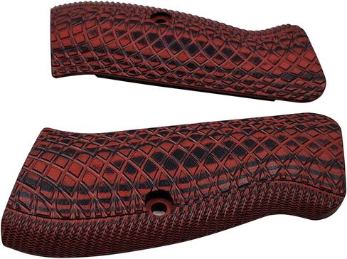 Cool Hand G10 Grips for CZ 75/85 Compact, CZ P-01, P100, C100, T100, PCR, CZ 75 D, Black Gun Grips Screws Included, Aggressive Snake Scale Texture, 1/4" Thin in Saudi Arabia