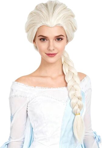 Sally Wig Long Straight Wine Red Middle Part 23.6 Inch Sally Wigs for Women, Dark Red Heat Resistant Synthetic Hair with Hairnet for Halloween Costume Cosplay in Kuwait