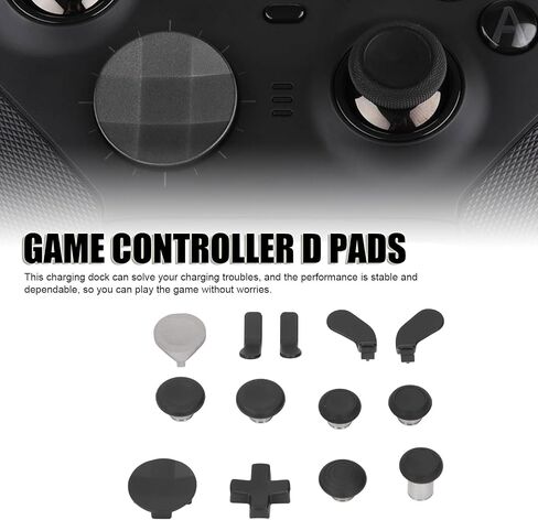 Pomya Replacement Game Controller Thumbsticks Component Pack Black for Elite Controller Series 2, Game Controller Component Pack with Carry Case Charging Dock 4 Paddles 2 D Pads in Saudi Arabia