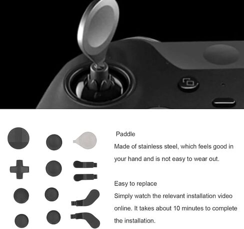 Pomya Replacement Game Controller Thumbsticks Component Pack Black for Elite Controller Series 2, Game Controller Component Pack with Carry Case Charging Dock 4 Paddles 2 D Pads in Saudi Arabia