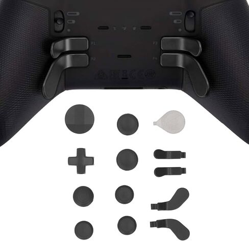 Pomya Replacement Game Controller Thumbsticks Component Pack Black for Elite Controller Series 2, Game Controller Component Pack with Carry Case Charging Dock 4 Paddles 2 D Pads in Saudi Arabia
