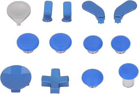 Pomya Metal Controller Thumbsticks, Paddles, D Pads Magnetic Set with Charging Dock Adjustment Tool for Elite Controller Series 2 2Core, Blue, Stainless Steel, Multiple Key Combinations in Saudi Arabia