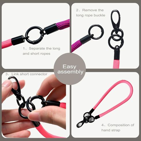 STAEGAZ Save The Girls Phone Strap with Wallet,Clip and go Strap,Anti Theft Phone Lanyard with Small Crossbody,RFID Wallet with ID Window and Zipper,Lanyard for Teachers,Neck Strap (Purple) in Kuwait