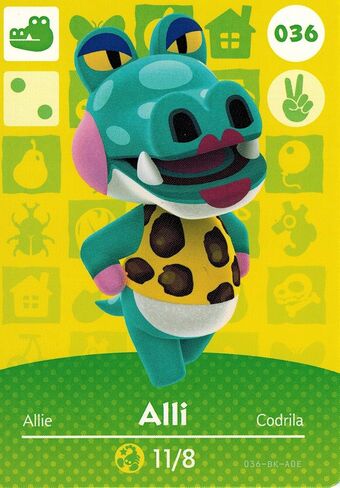 Animal Crossing Happy Home Designer Amiibo Card Alli 036/100 in Saudi Arabia