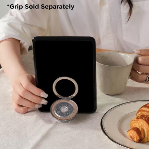 حافظة PopSockets Kindle Paperwhite 2021 (الجيل الحادي عشر، 6.8 بوصات) والإصدار المميز - غطاء واقي نحيف مع حلقة مدمجة متوافقة مع MagSafe لـ MagSafe PopGrip، ملحق القارئ الإلكتروني - أسود شفاف in Saudi Arabia