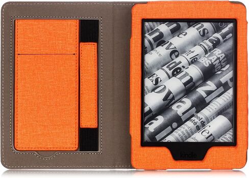 حافظة لجهاز Kindle Paperwhite مقاس 7 بوصات/6.8 بوصات (الجيل الثاني عشر/الحادي عشر - 2024/2021) وإصدار Kindle Colorsoft Signature Edition، غطاء حامل مغناطيسي قابل للطي مع تنبيه/نوم تلقائي وحزام يد (برتقالي) in Saudi Arabia