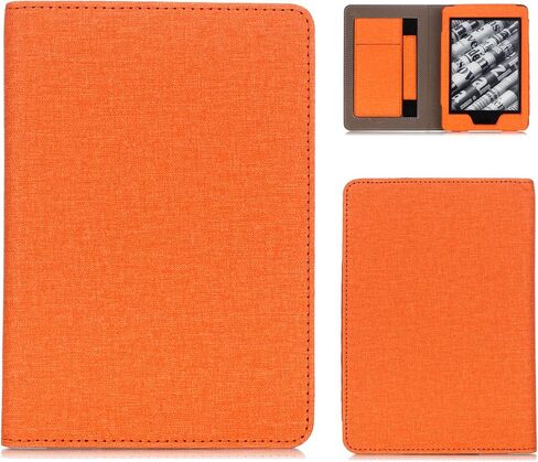حافظة لجهاز Kindle Paperwhite مقاس 7 بوصات/6.8 بوصات (الجيل الثاني عشر/الحادي عشر - 2024/2021) وإصدار Kindle Colorsoft Signature Edition، غطاء حامل مغناطيسي قابل للطي مع تنبيه/نوم تلقائي وحزام يد (برتقالي) in Saudi Arabia