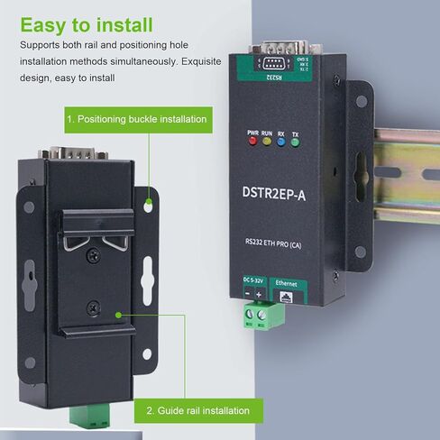 محول GOWENIC RS232 إلى Ethernet، نقل بيانات شفاف ثنائي الاتجاه مع عزل طاقة الإشارة، للتطبيقات الصناعية Modbus MQTT HTTP Protocols in Saudi Arabia