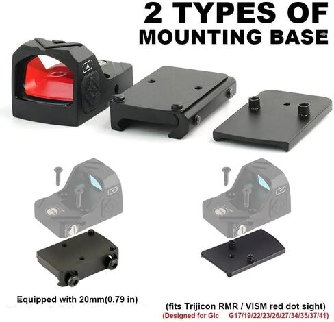 Red Dot Sight for Pistol,Shake Awake + Heightened Base, 2 MOA,12 Brightness Adjustment Reflex Sight Micro Red Dot Scopewith Anti-Fog & Shockproof Waterproof Aiming in Saudi Arabia