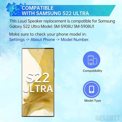 لهاتف Samsung Galaxy S22 Ultra مكبر صوت اهتزاز المحرك استبدال Ringer Loudspeaker صوت واضح لإصلاح نغمة الرنين لهاتف Samsung Galaxy S22 Ultra الموديل: SM-S908U SM-S908U1 in Saudi Arabia