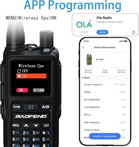 BAOFENG uv-5r mini Ham Radio,uv5r mini Handheld App Programming Walkie Talkies with 5W Power,Copy Frequency,999 Channels,USB-C Charging (Orange-2PACK) in Saudi Arabia