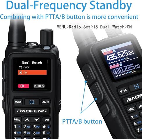 BAOFENG uv-5r mini Ham Radio,uv5r mini Handheld App Programming Walkie Talkies with 5W Power,Copy Frequency,999 Channels,USB-C Charging (Orange-2PACK) in Saudi Arabia