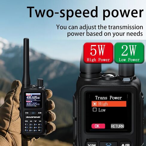 BAOFENG uv-5r mini Ham Radio,uv5r mini Handheld App Programming Walkie Talkies with 5W Power,Copy Frequency,999 Channels,USB-C Charging (Orange-2PACK) in Saudi Arabia